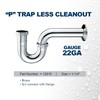 Everflow P-Trap for Tubular Drain Applications, 22GA Chrome Plated Brass 1-1/4" 12815